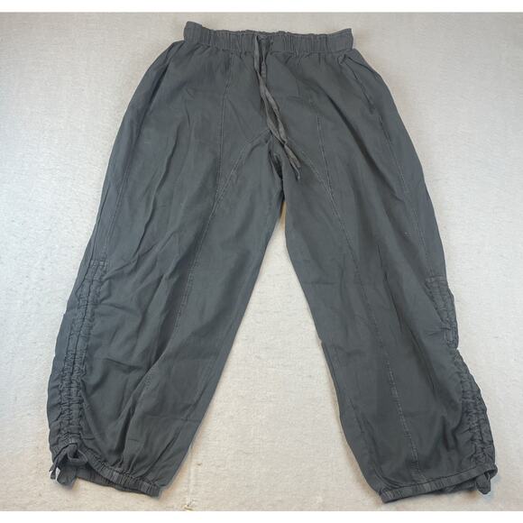 Free People Hadley Poplin Womens Sz S Pants Cinched Black - Picture 1 of 11